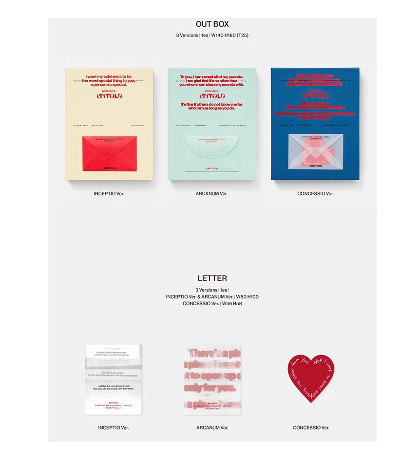 ENHYPEN – 2nd Album 'ROMANCE : UNTOLD' (INCEPTIO Ver.)