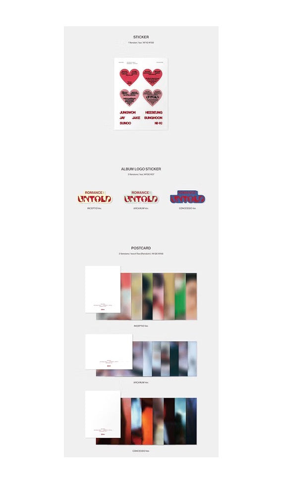ENHYPEN – 2nd Album 'ROMANCE : UNTOLD' (INCEPTIO Ver.)