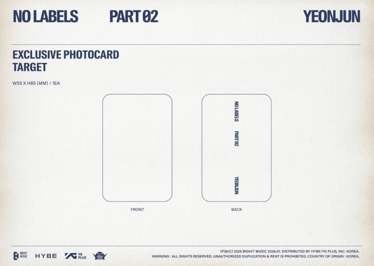 YEONJUN – NO LABELS : PART 02 CD